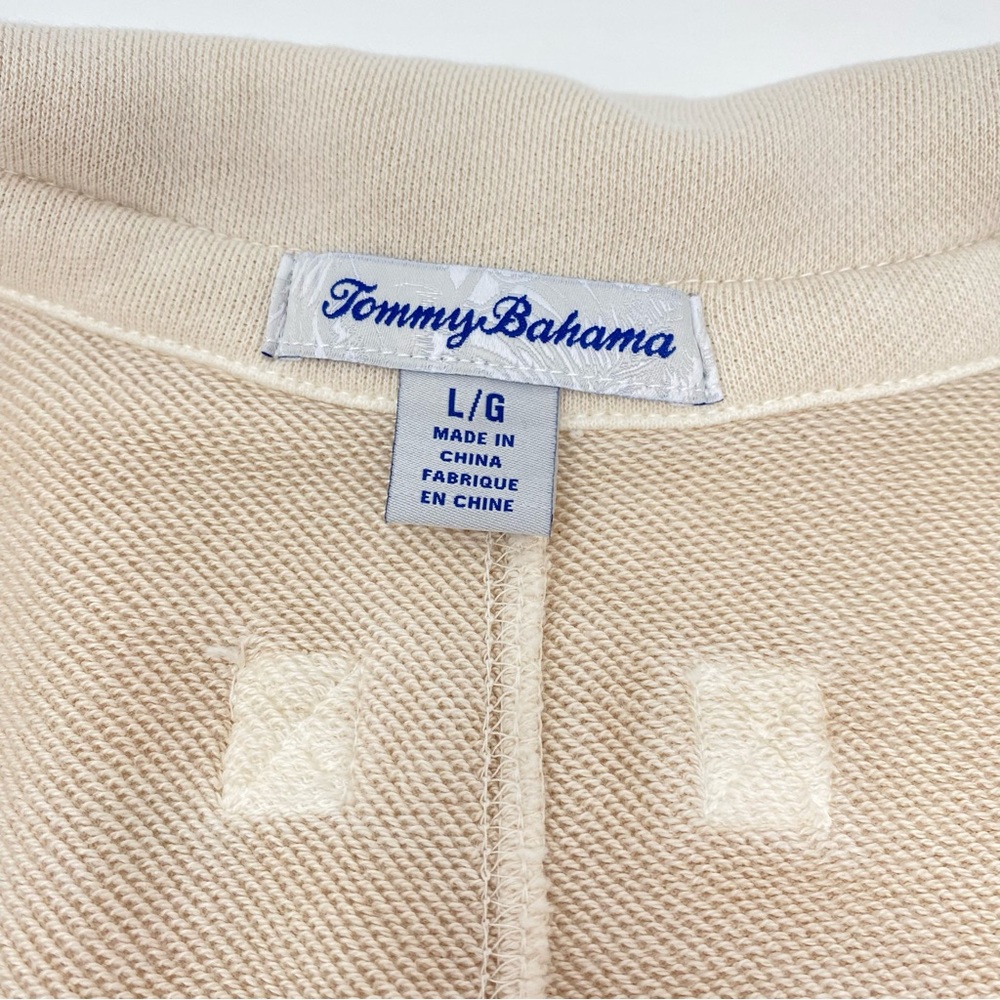 Tommy Bahama Sunray Cove Bedouin Sand Cotton Dress Tie Waist Large - Picture 5 of 11